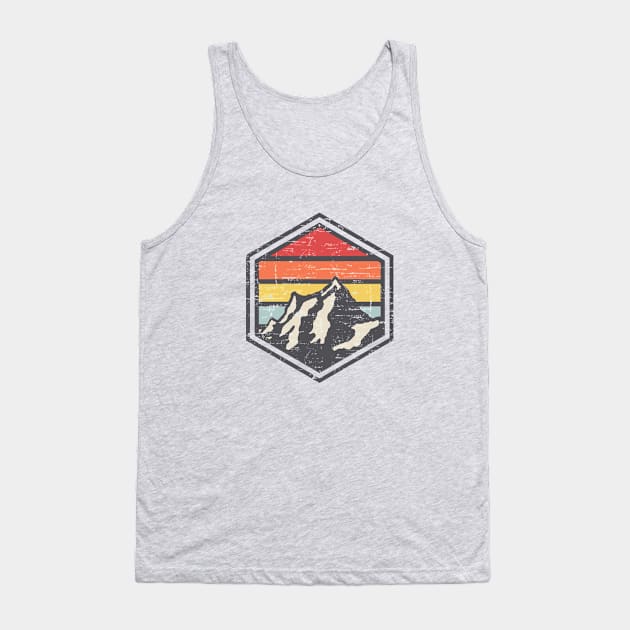 Retro Badge Hiker Tank Top by rojakdesigns